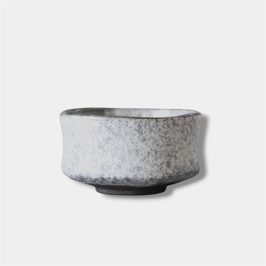Japanese Mino Ware White Snowfield Matcha Bowl – main product image