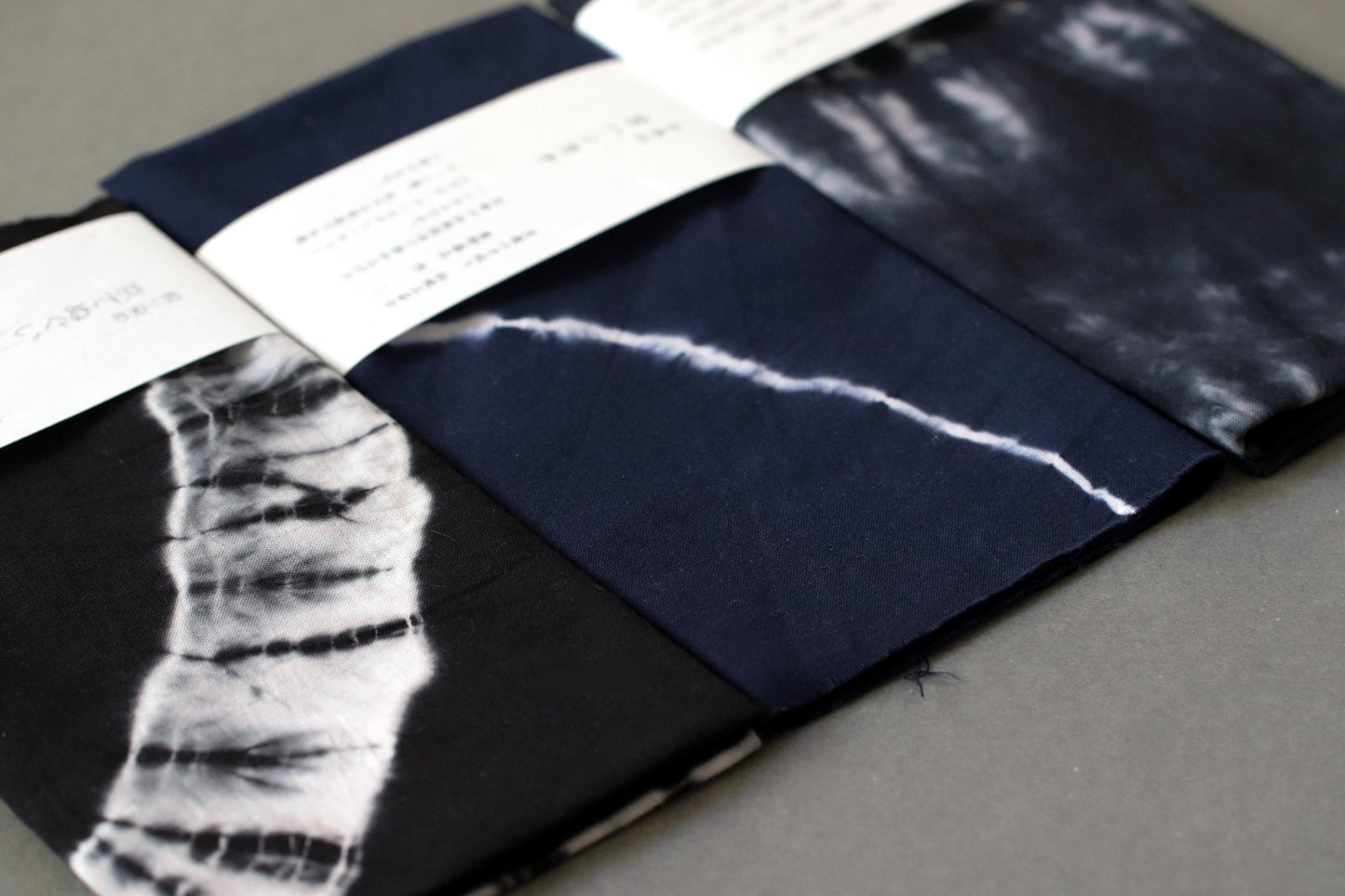 Kyoto Shibori Dyed Handkerchief, Japanese Traditional Tie Dye Cotton Hand Towel, Artisan Made, Indigo Blue, Made in Japan
