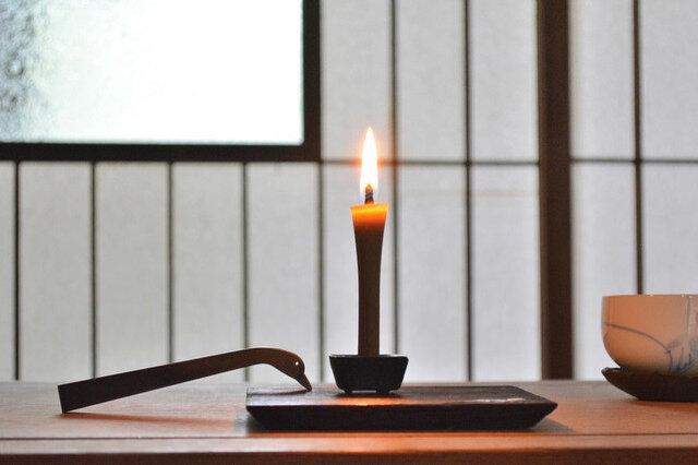 Japanese Cast Iron Candle Holder | Nambu Ironware | Minimal Black Candlestick | Made in Japan | Tea Ceremony Decor