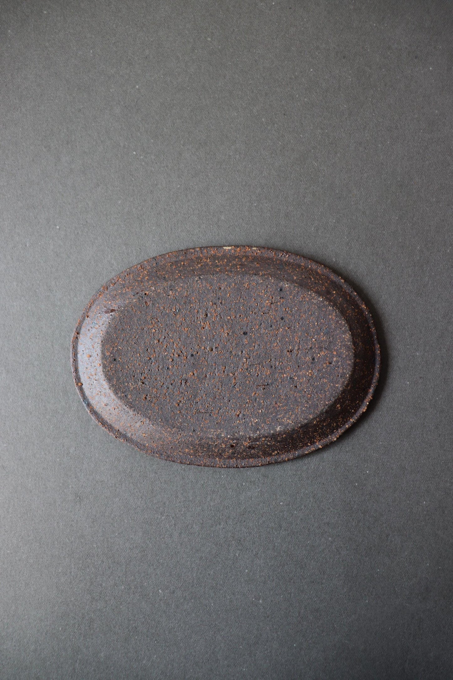 Japanese Oval Small Plate | Artisan Stoneware Sauce Dish | Ash Glaze Ceramic Mamezara | Handmade Pottery Dish Made in Japan