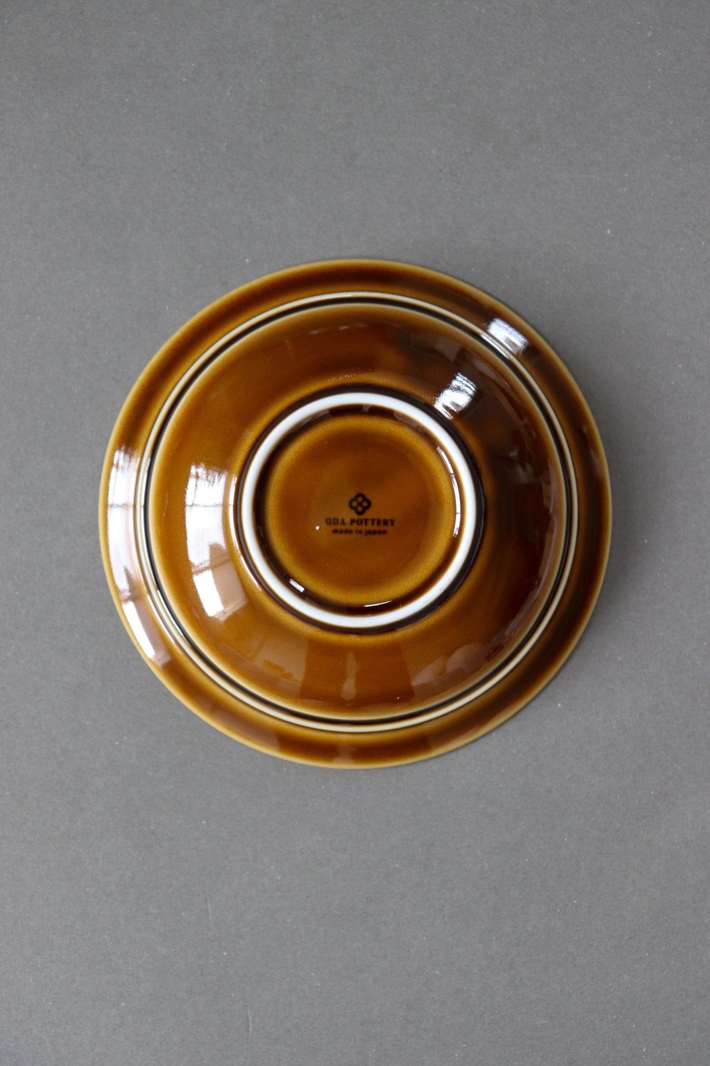 Japanese Caramel Bowl 17cm by ODA Pottery – Mino Ware Ceramic Serving Bowl, Modern Japanese Tableware, Microwave & Dishwasher Safe