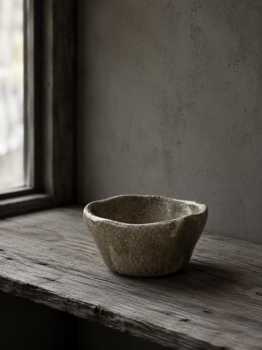 One-of-a-Kind Japanese Ceramic Kobachi Bowl | Handmade Sekisen Pottery Bowl | Artisan Olive Bowl | Wabi Sabi Serving Dish | Made in Japan