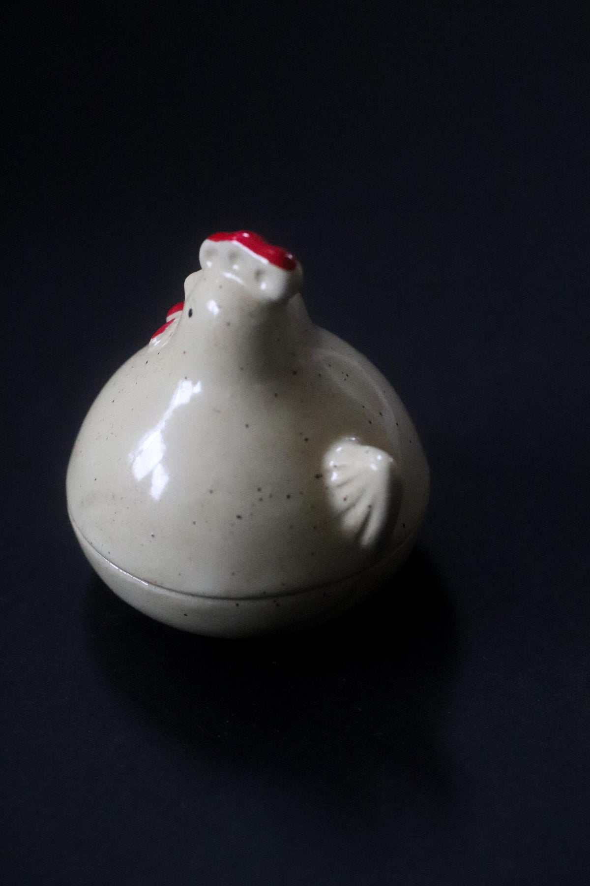 Vintage Japanese Chicken Kogo Incense Container, White Ceramic Hen Sculpture, Signed Pottery, Tea Ceremony Object