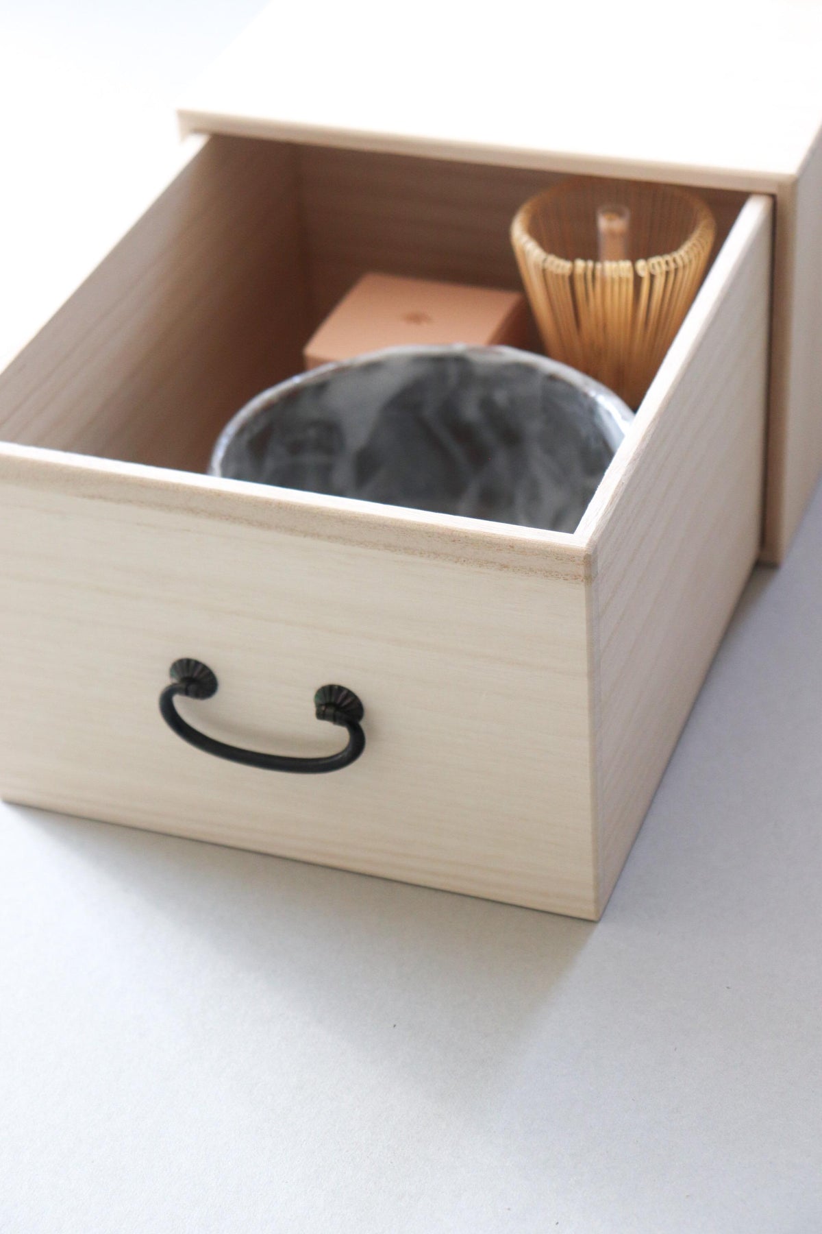 Japanese Matcha Storage Box, Paulownia Wood Tea Utensil Organizer, Kiribako Drawer Box, Chawan Chasen Storage, Made in Japan
