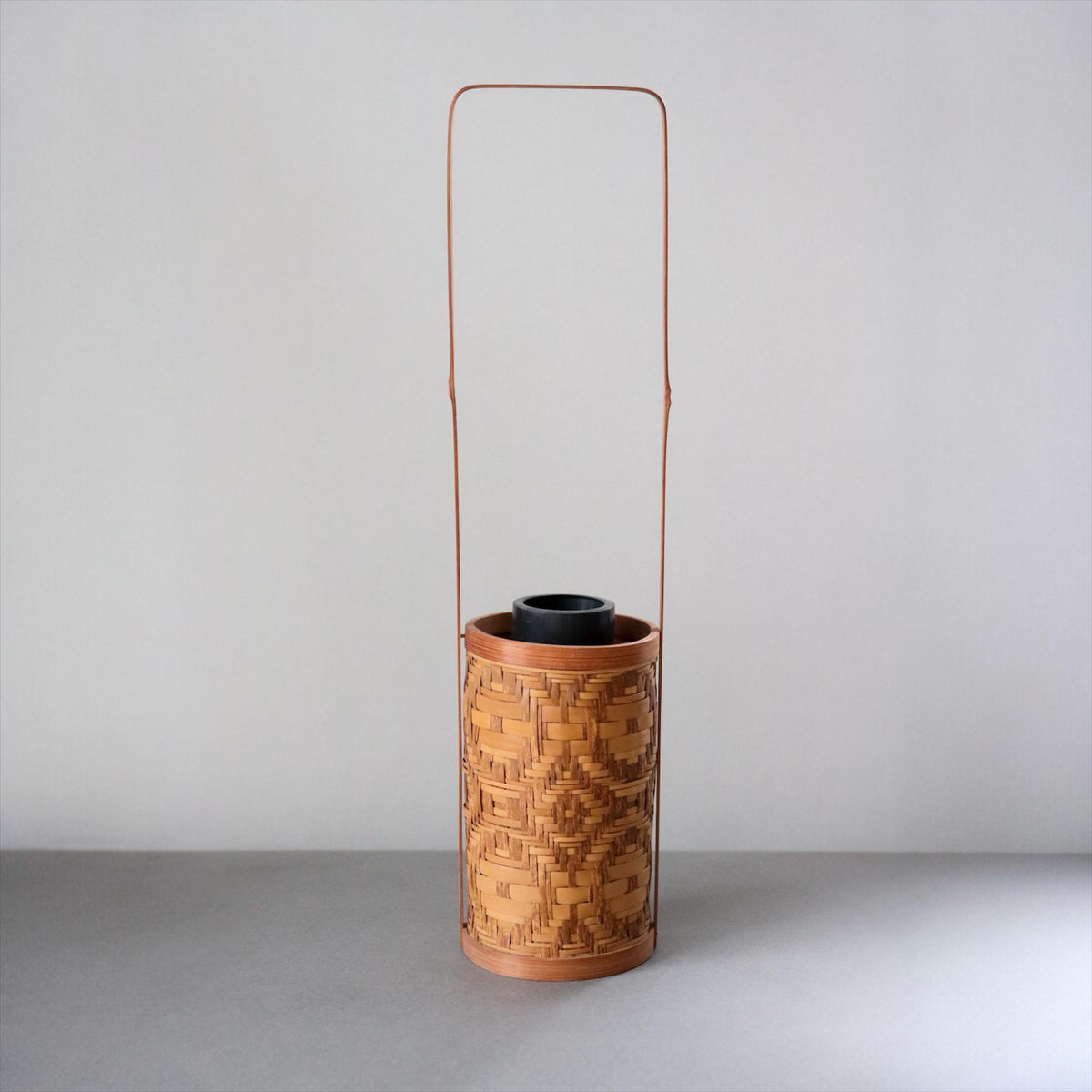 Vintage Japanese Bamboo Hanakago, Ikebana Flower Basket with Liner, Sculptural Tea Ceremony Decor