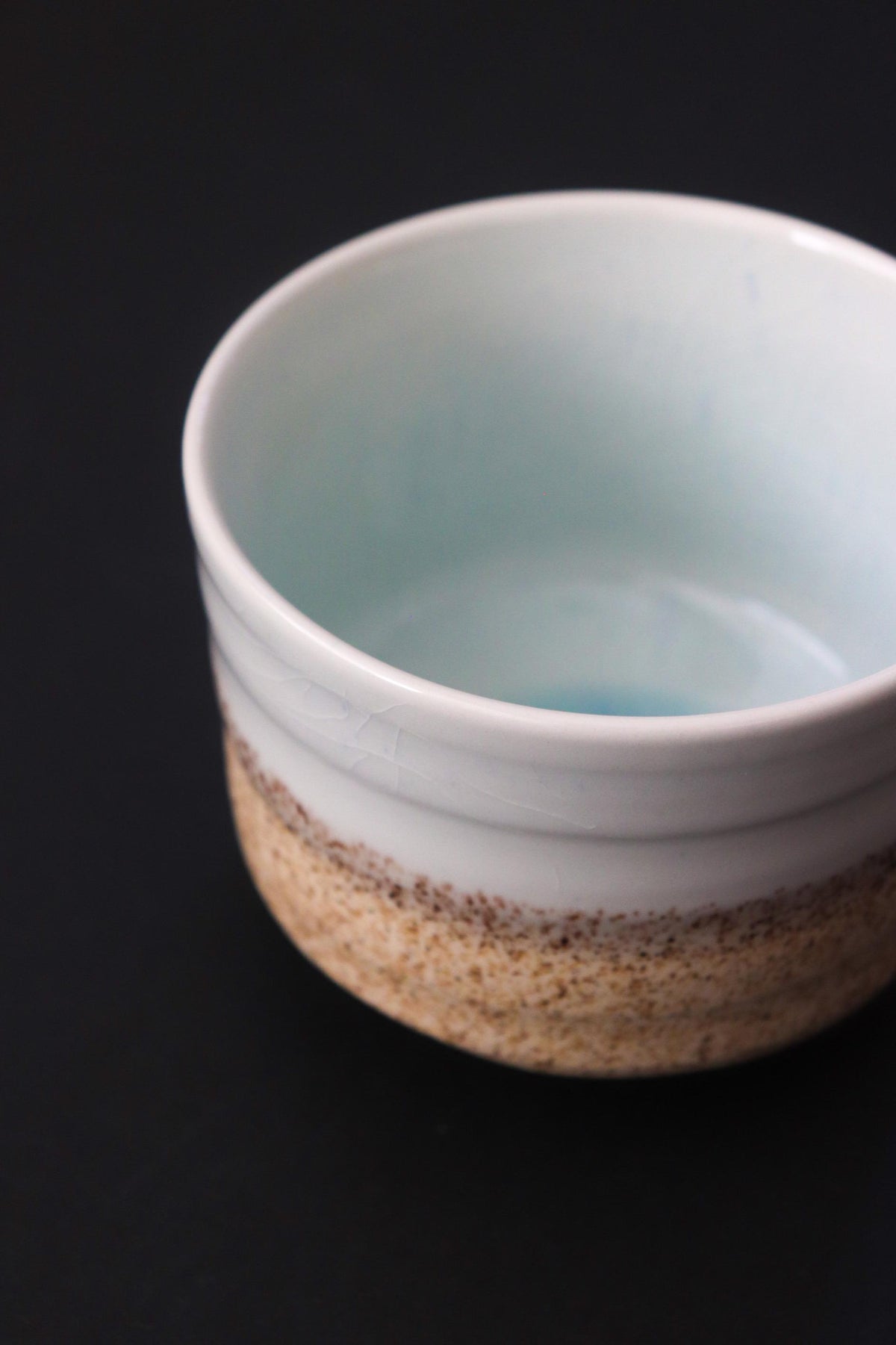 Japanese Mini Matcha Bowl, Celadon Two-Tone Glaze Chawan, Small Porcelain Tea Bowl, Made in Japan, Gift Box Included