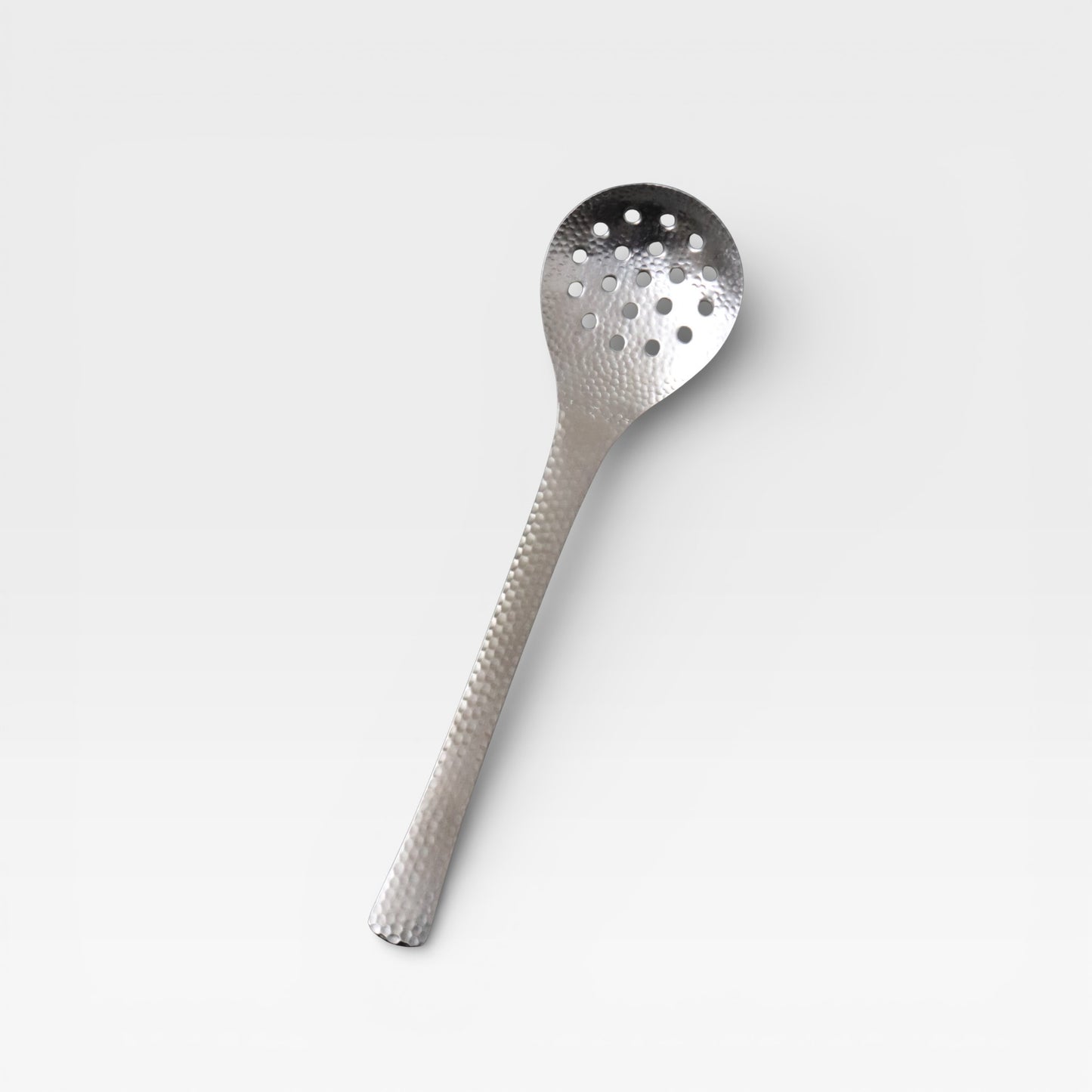 Japanese Nagomi Hammered Stainless Steel Slotted Serving Spoon