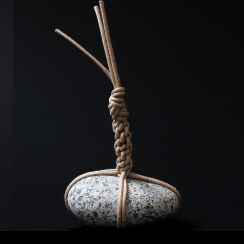 Sekimori Ishi Japanese Stone Marker Cotton Wax Cord Niigata Stone