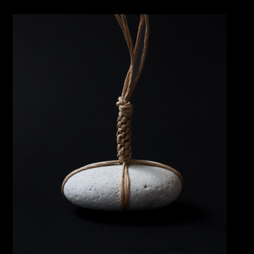 Sekimori Ishi Japanese Stone Marker Paper Cord Niigata Stone