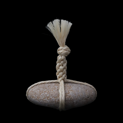 Sekimori Ishi – Himekawa Yakuseki Guardian Stone with Sisal Rope