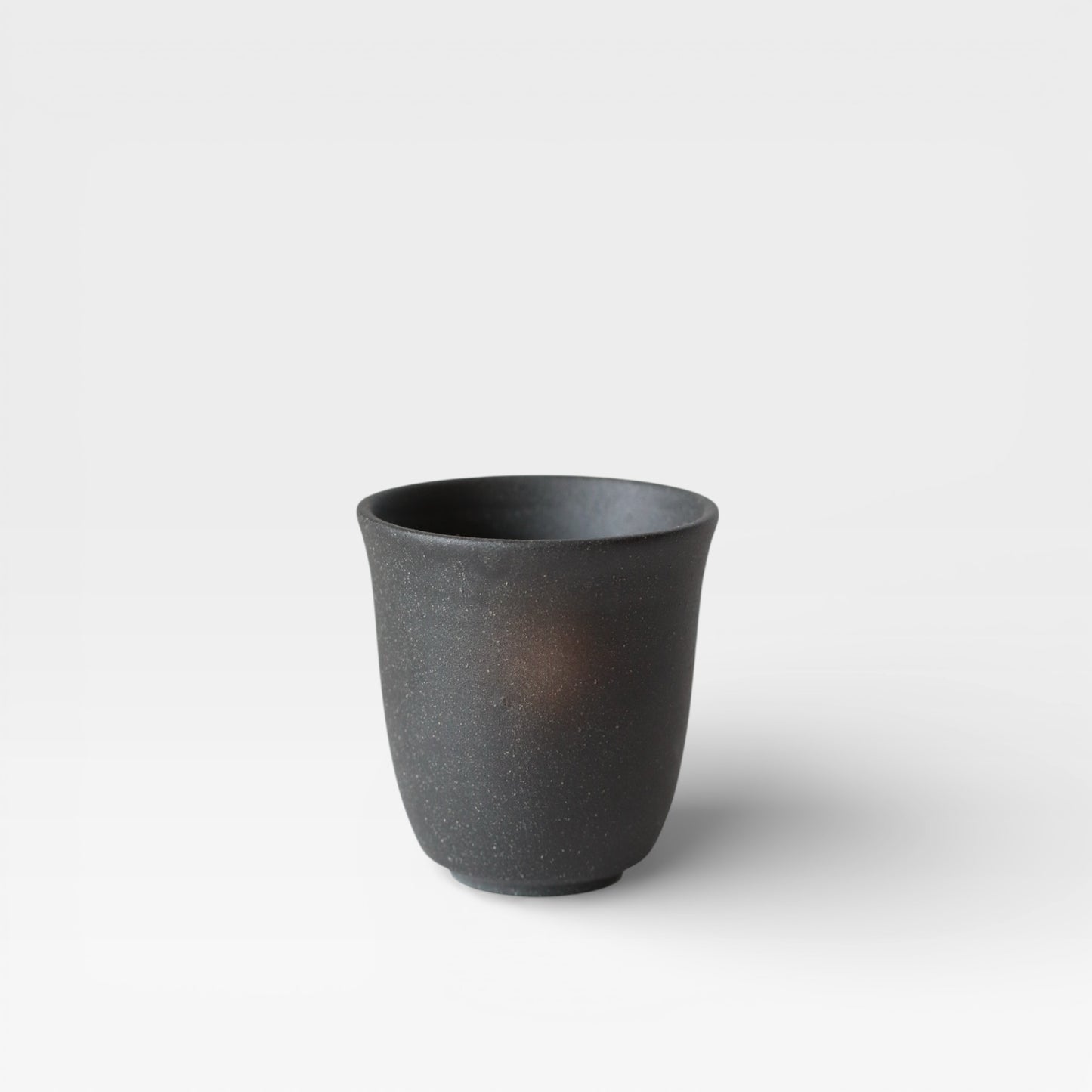 Japanese Black Bizen Yunomi Tea Cup