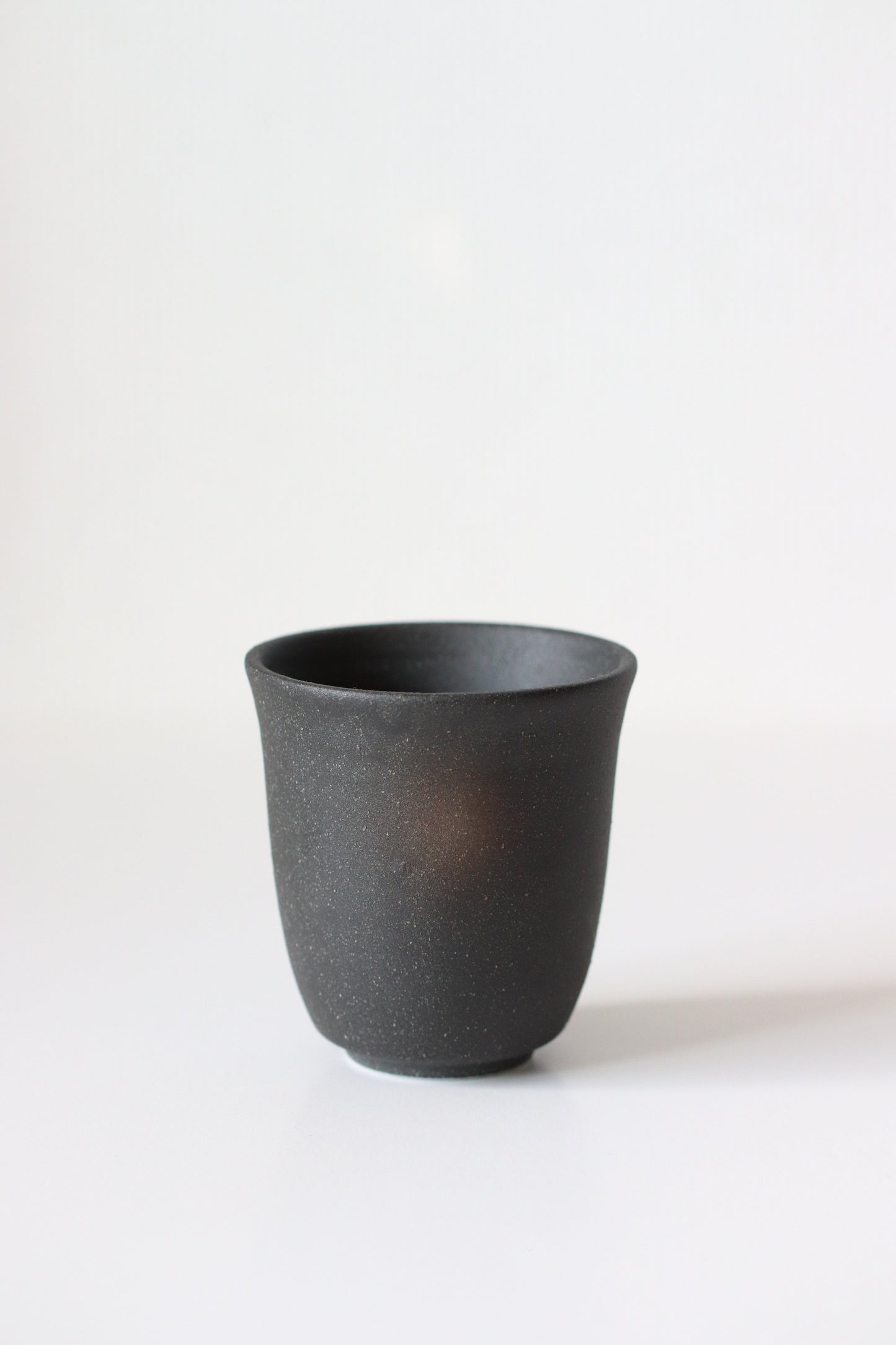 Japanese Black Bizen Yunomi Tea Cup