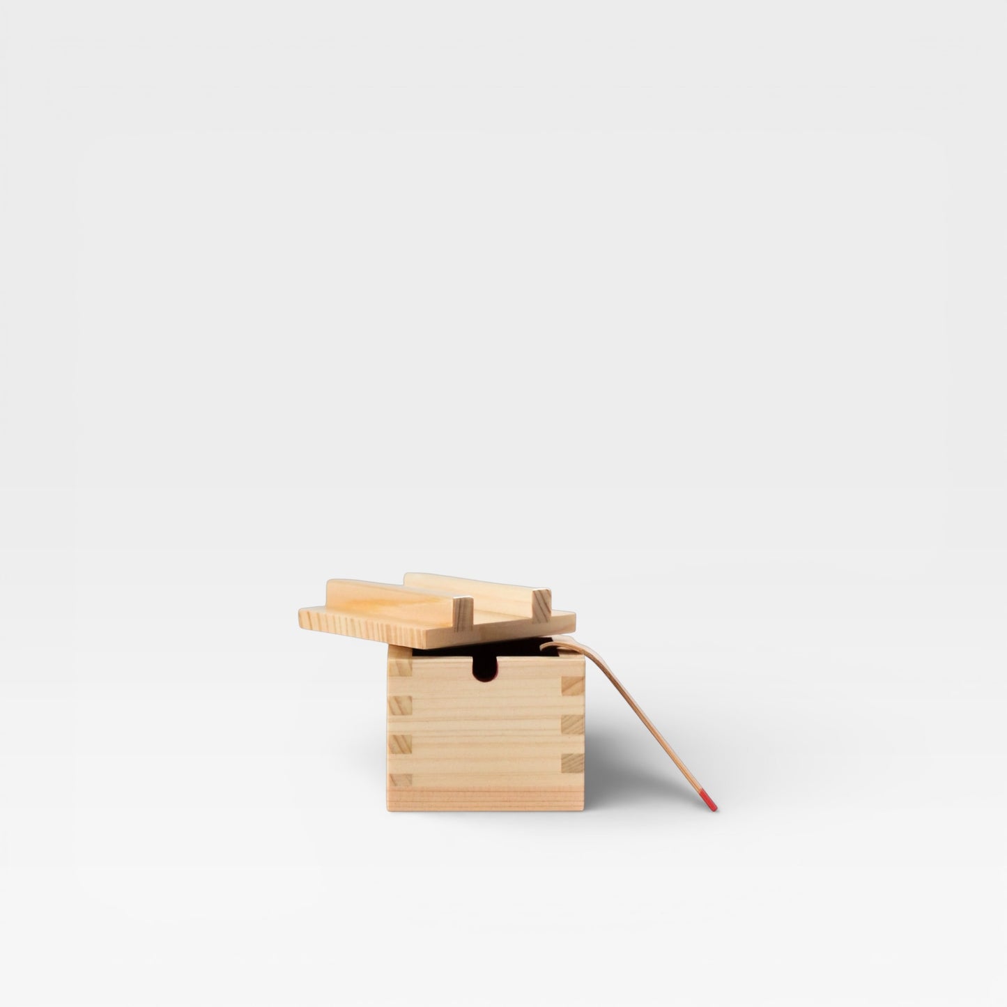 Japanese Hinoki Condiment Box with Bamboo Spoon
