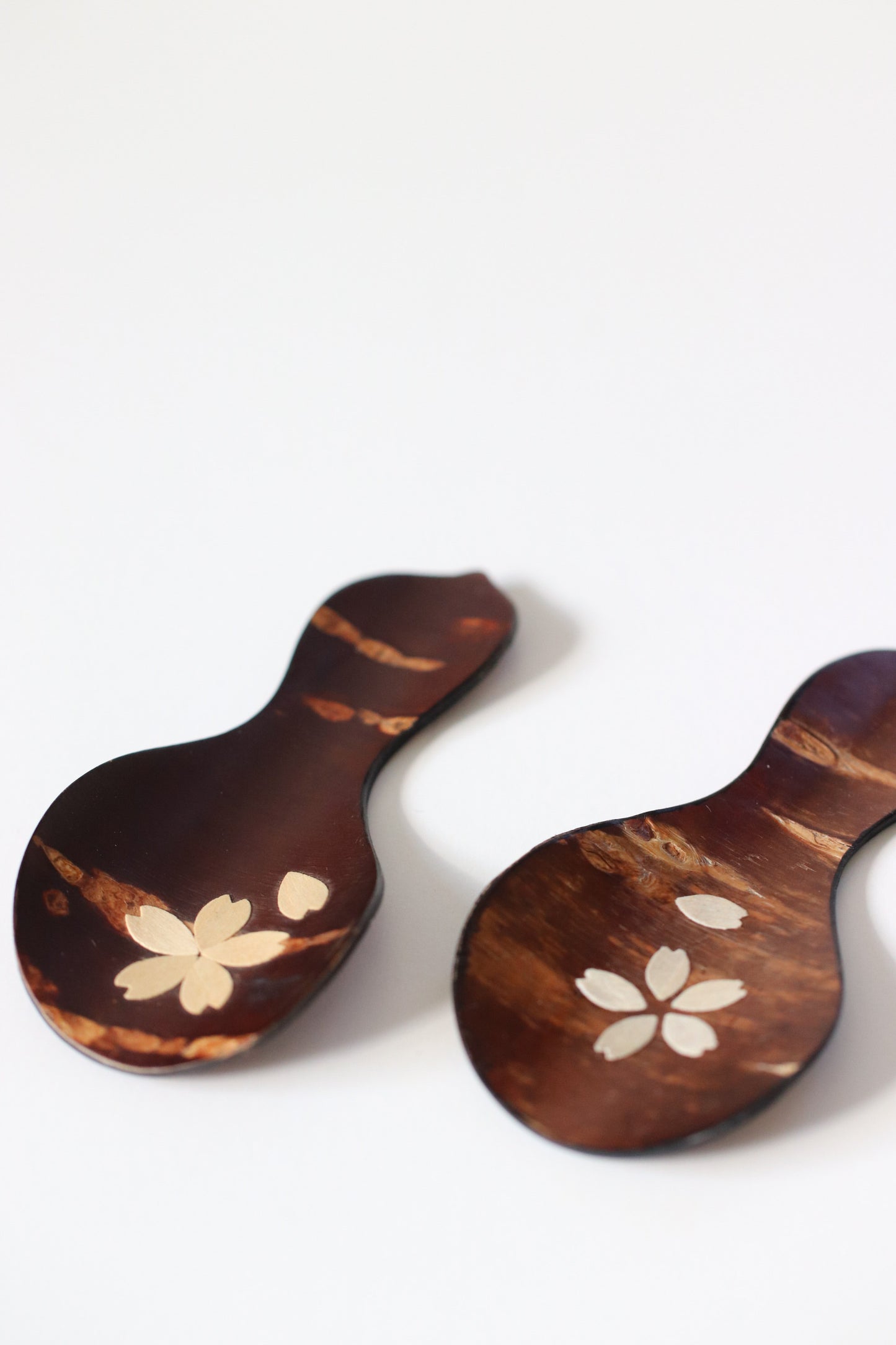 Japanese Cherry Bark Tea Scoop with Sakura Inlay