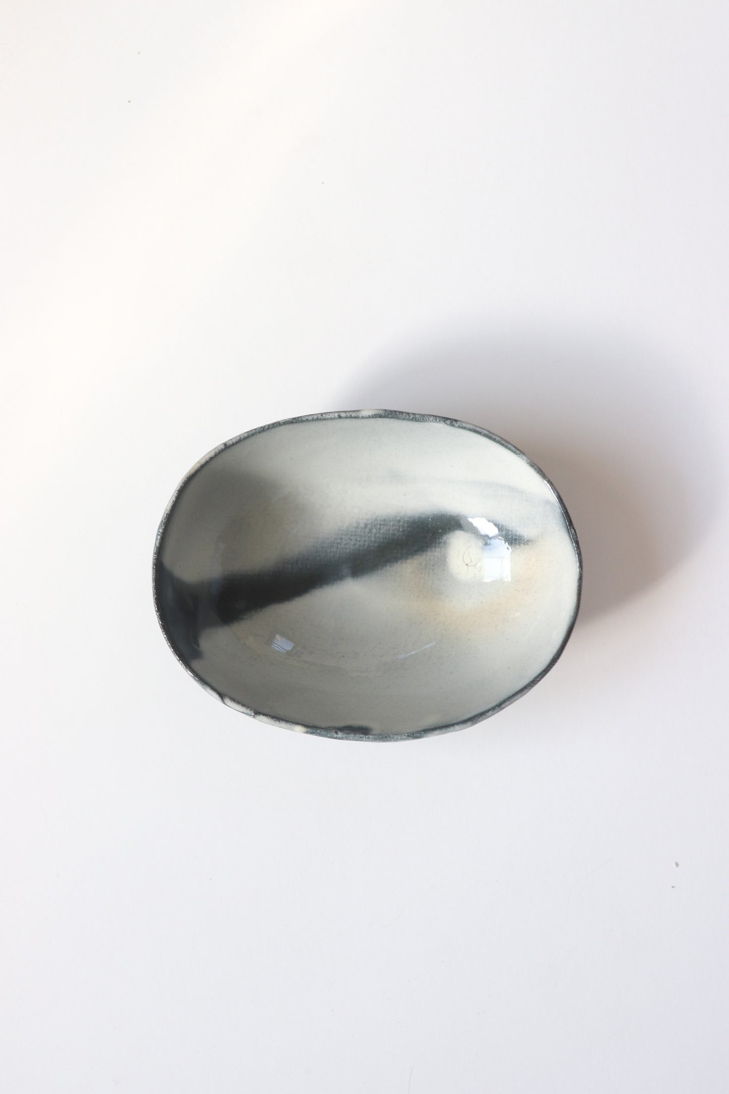 Shigaraki Oval Kohiki Bowl — Sumi Accents