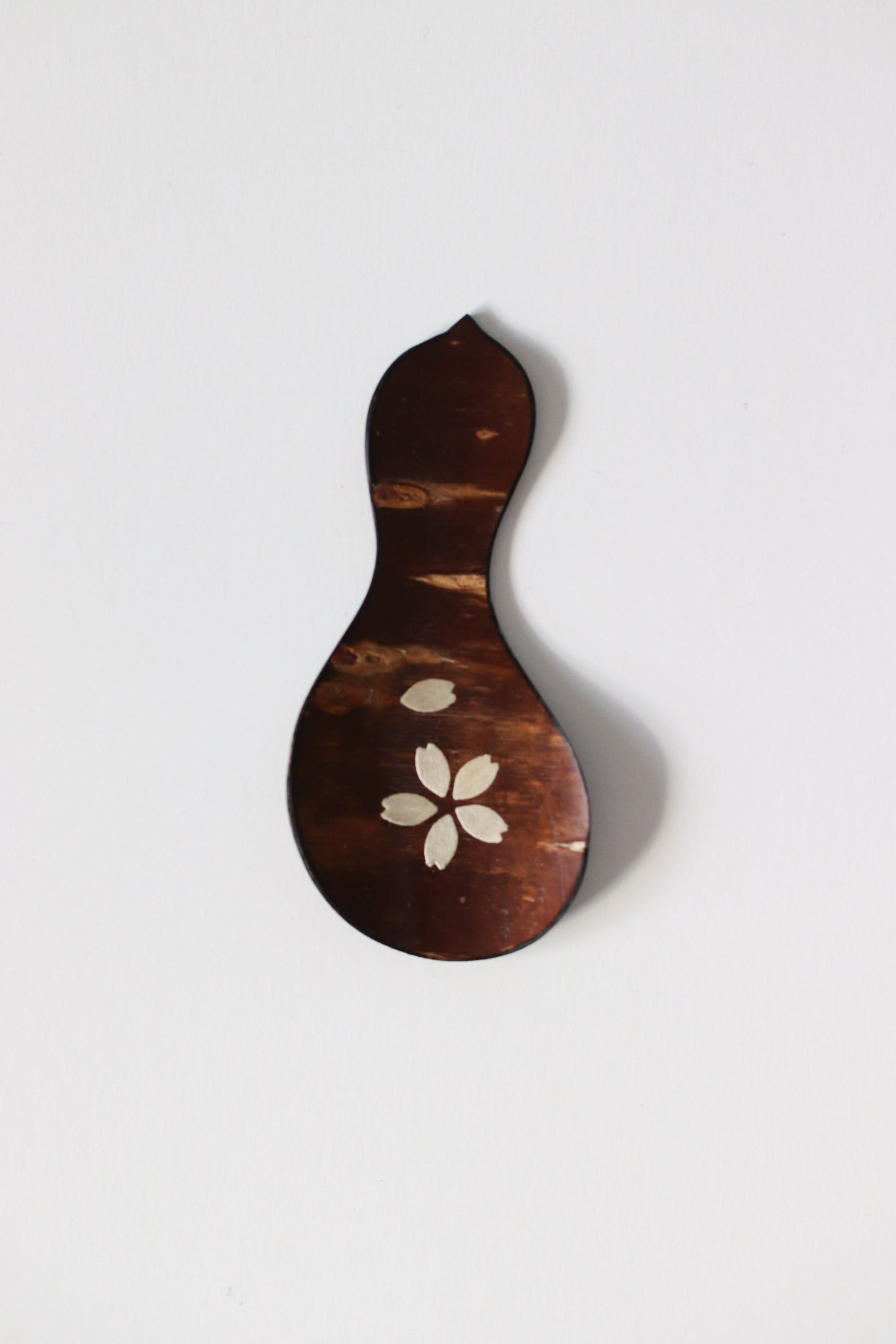 Japanese Cherry Bark Tea Scoop with Sakura Inlay
