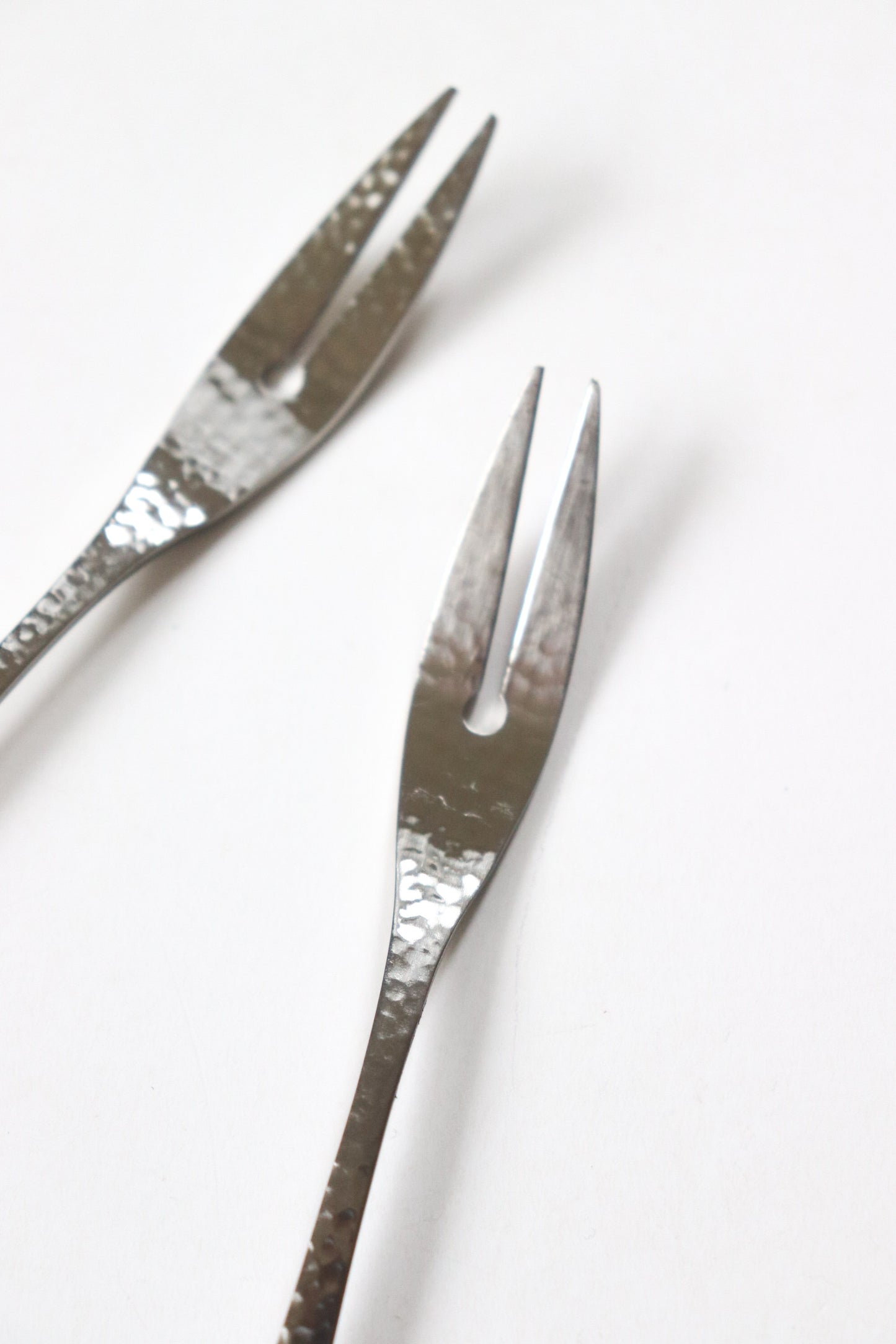 Japanese Hammered Stainless Steel Dessert Fork – Tsuchime Finish