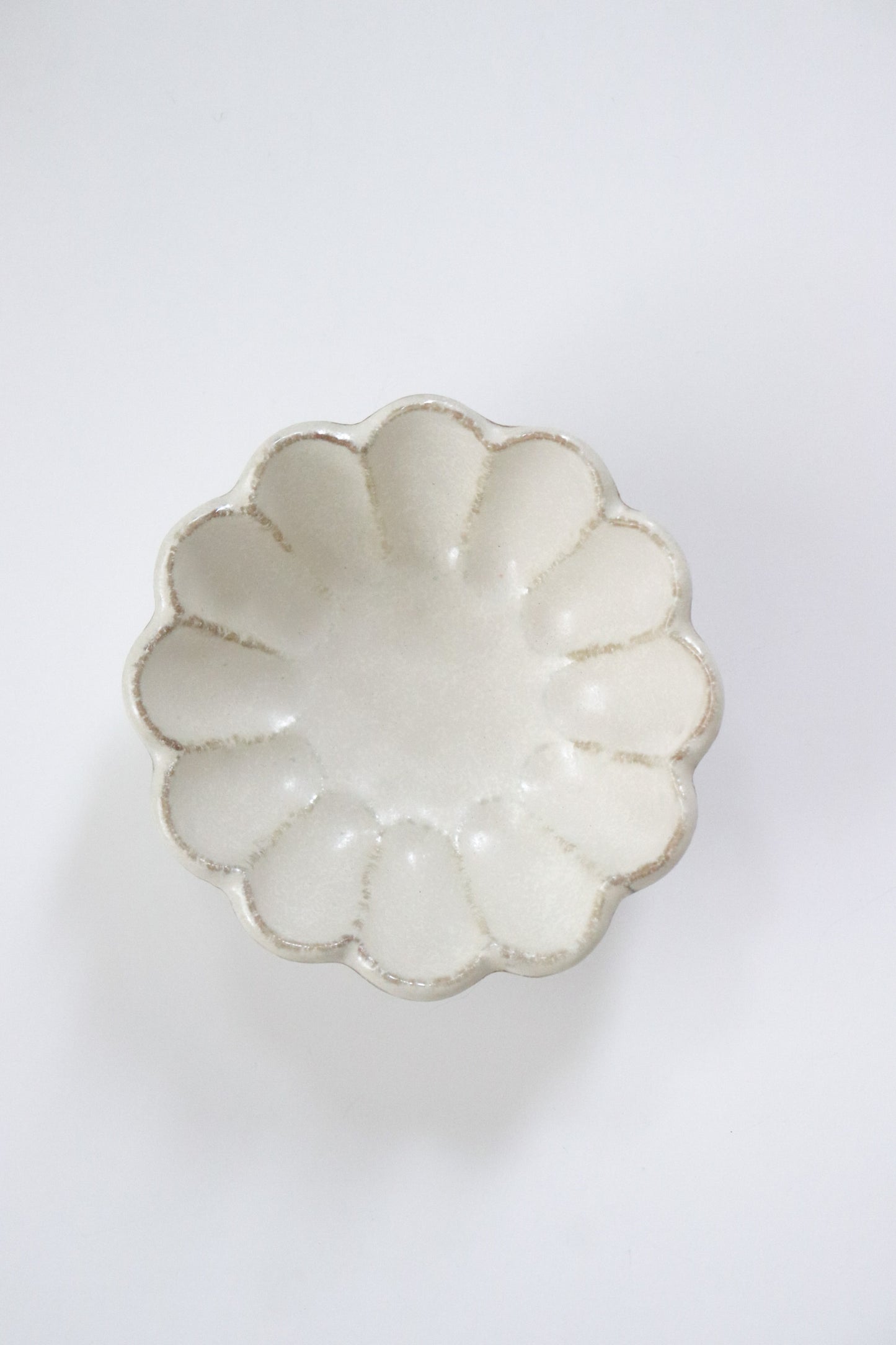 Japanese Rinka White Ceramic Bowls