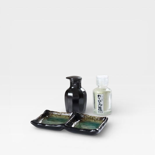 Japanese Wasabi Salt & Hasami Tableware Set