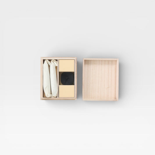 Japanese Warosoku Candle & Nambu Iron Holder Gift Set