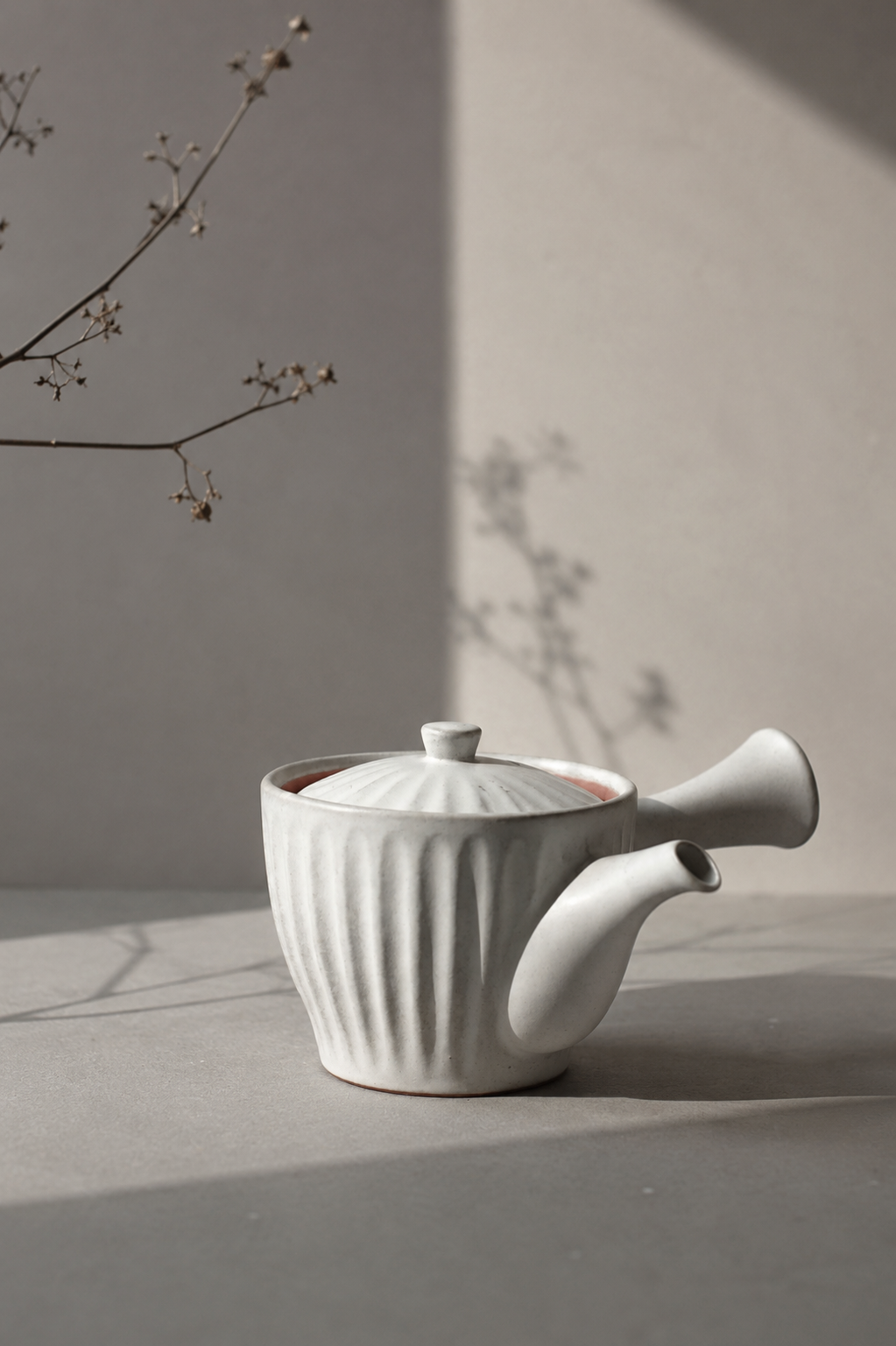 Japanese Gray Kyusu Teapot