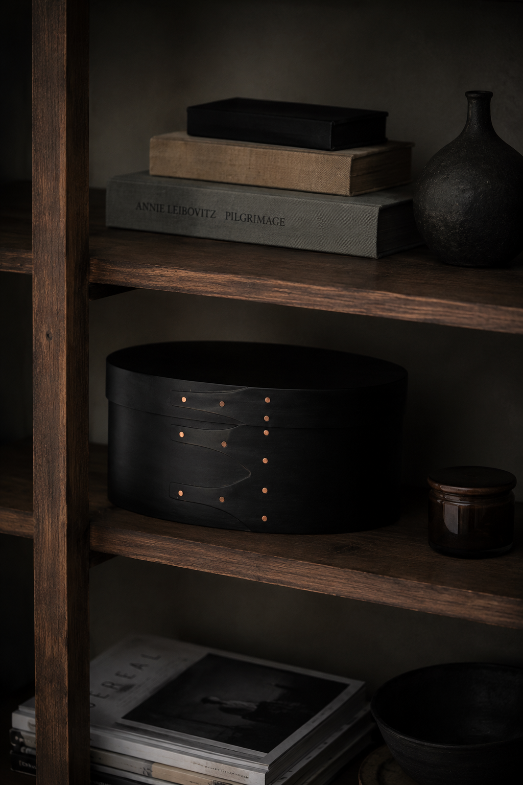 Shaker Oval Box S or M – Black Matte Finish