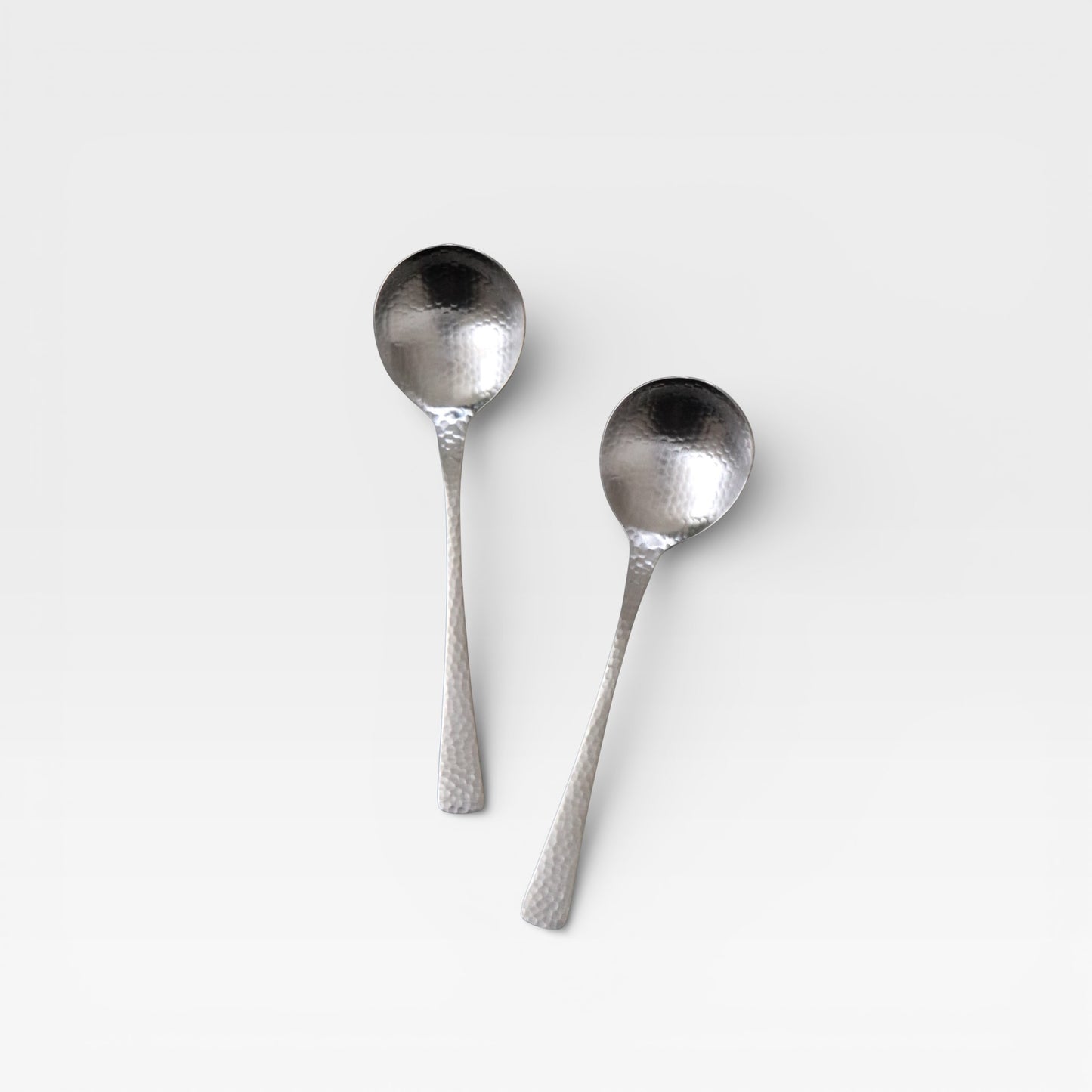 Japanese Nagomi Hammered Stainless Steel Bouillon Spoon