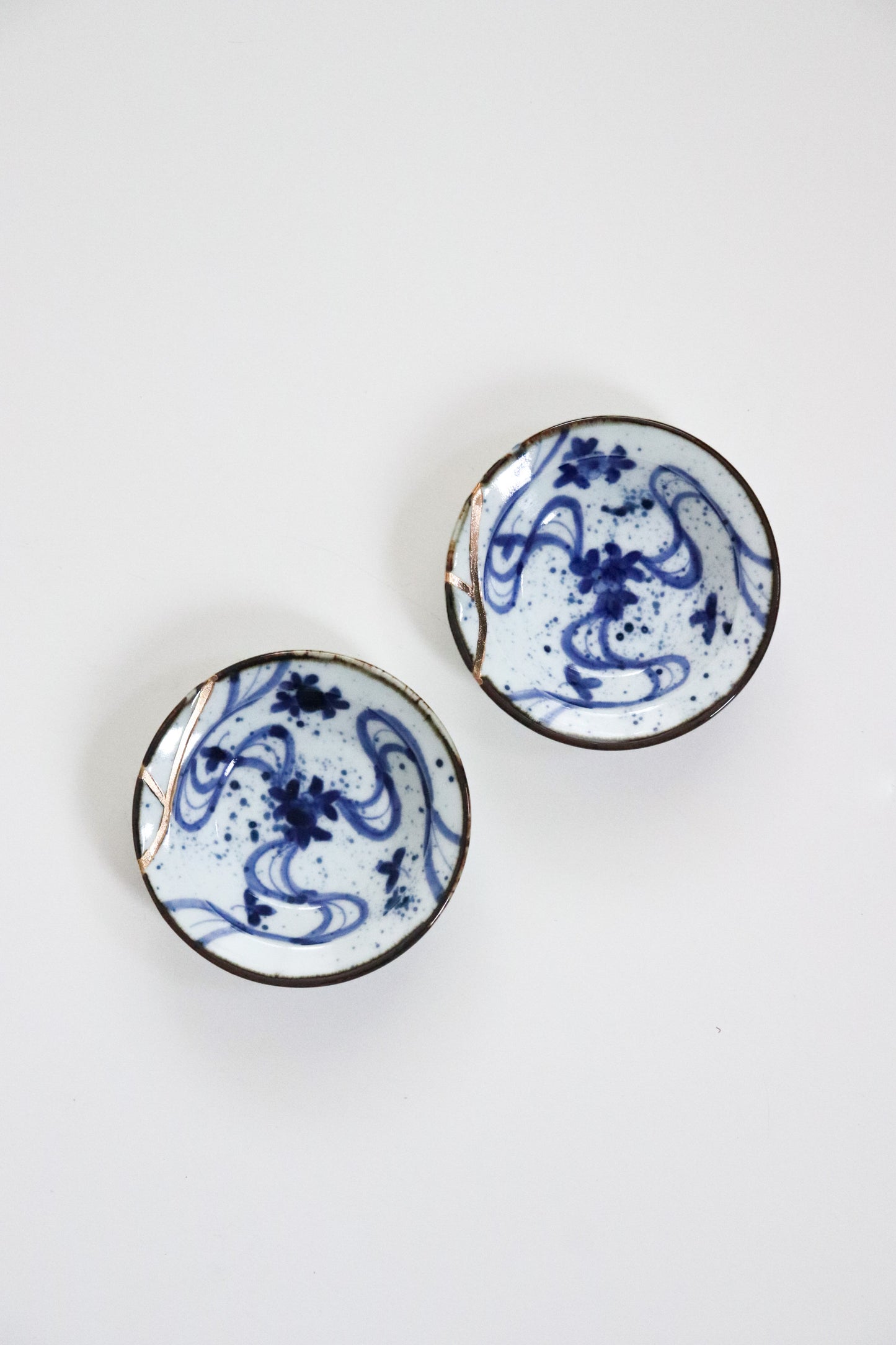 Japanese Imari Small Plate Inspired by Kintsugi