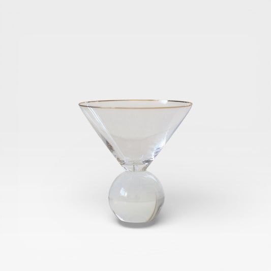 Gold Rim Glass Incense Holder