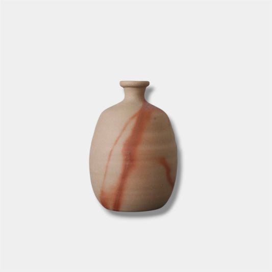 Japanese Bizen Ware Handmade Tokkuri Sake Bottle