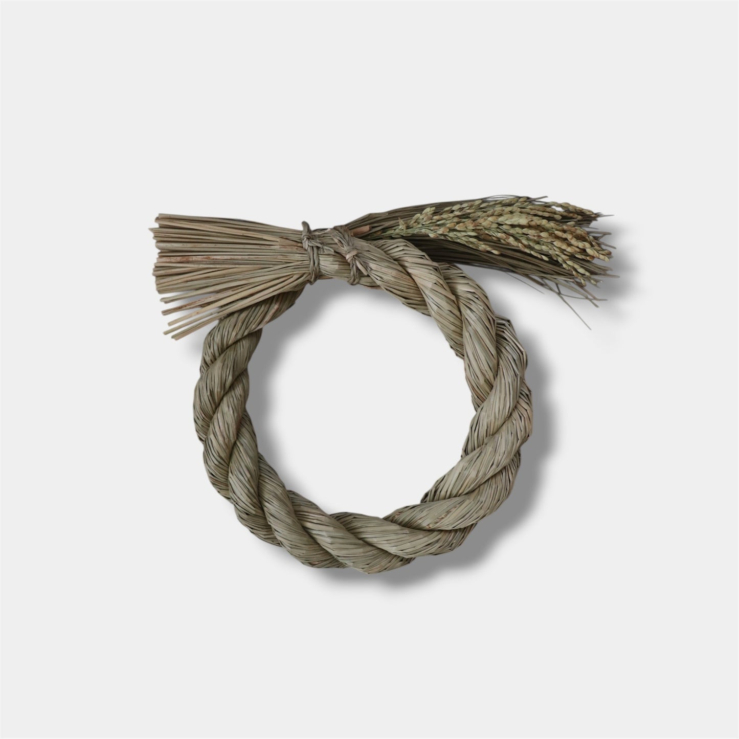 Japanese Igusa Shimenawa Wreath with Rice Stalks