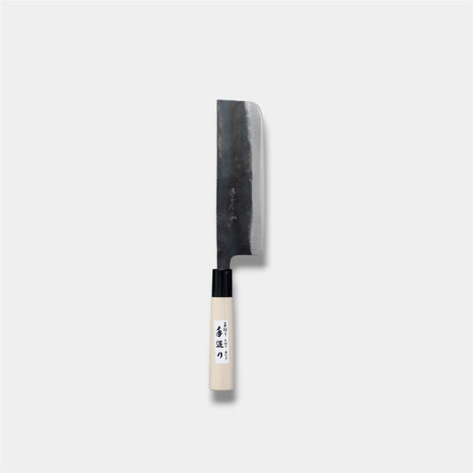 Japanese Nakiri Knife 165mm Kurouchi Finish