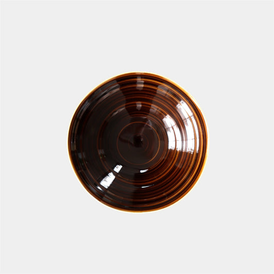 Japanese Mino Ware Kushime Deep Ceramic Bowl