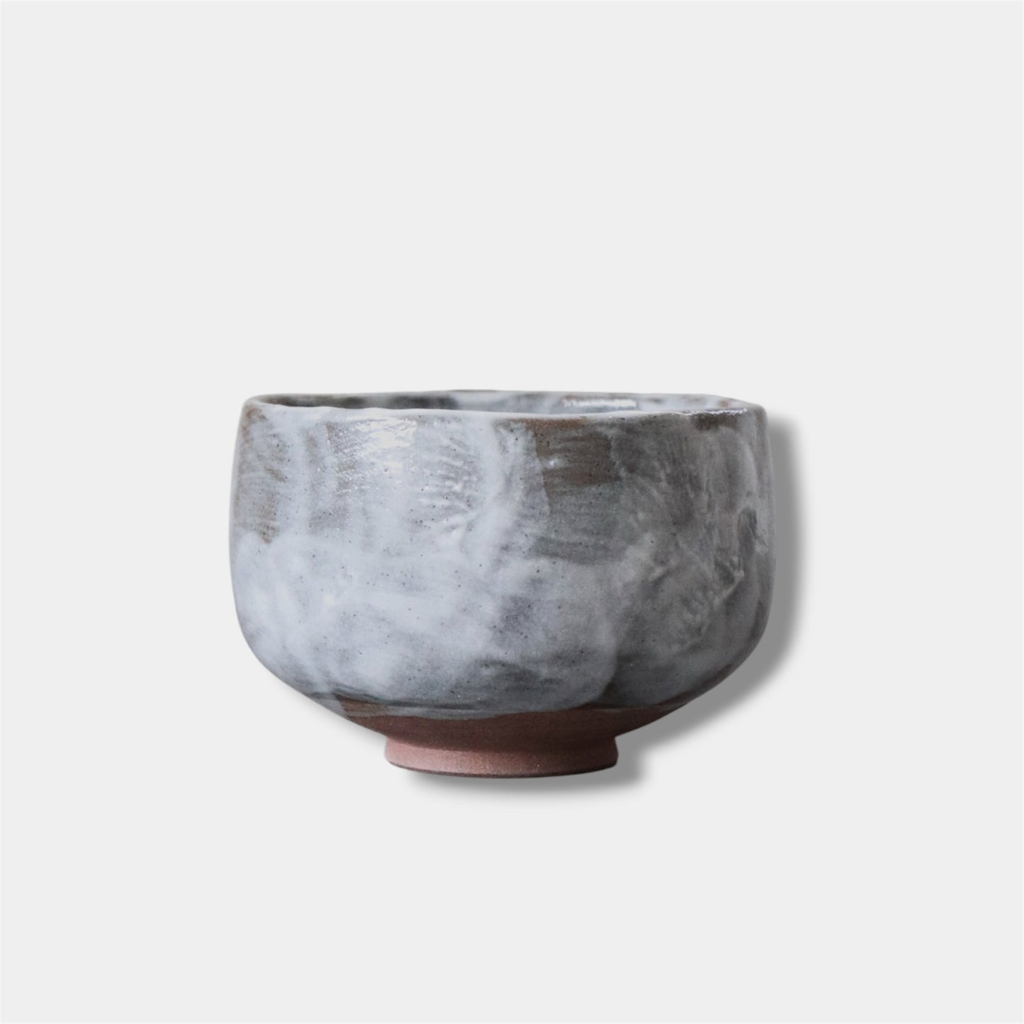 Japanese Mino Ware Matcha Bowl  Sumi Shino Chawan
