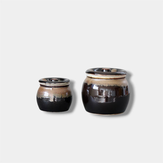 Japanese Mino Ware Lidded Storage Jar – main product image