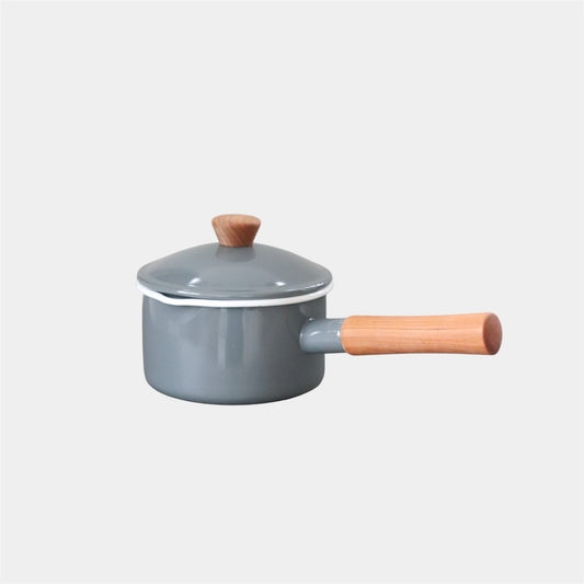 Noda Horo Couleur Enamel Saucepan 14cm – Gray – main product image
