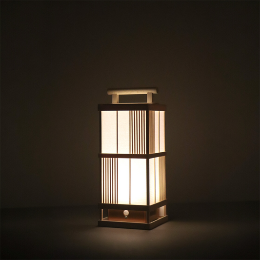 Japanese Hinoki and Washi Lantern Lamp – main product image