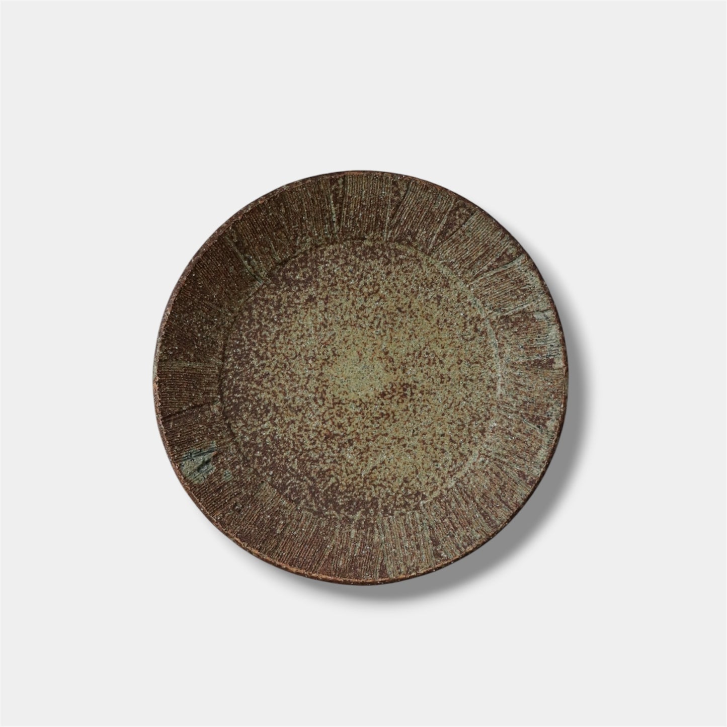 One of a Kind Handmade Japanese Oribe Plate Studio Pottery by Masanori Tanaka – main product image