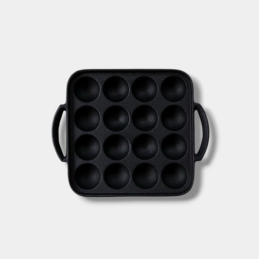 Japanese Nambu Cast Iron Takoyaki Pan 16 Hole – main product image