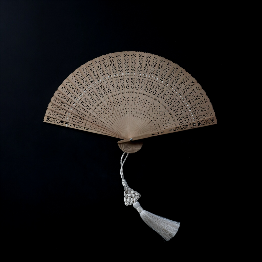 Vintage Japanese Sandalwood Folding Fan No. 03