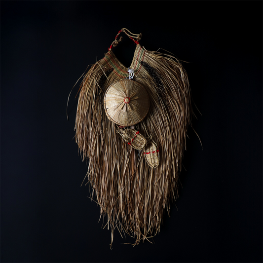 Vintage Japanese Mino Straw Raincoat Wall Object