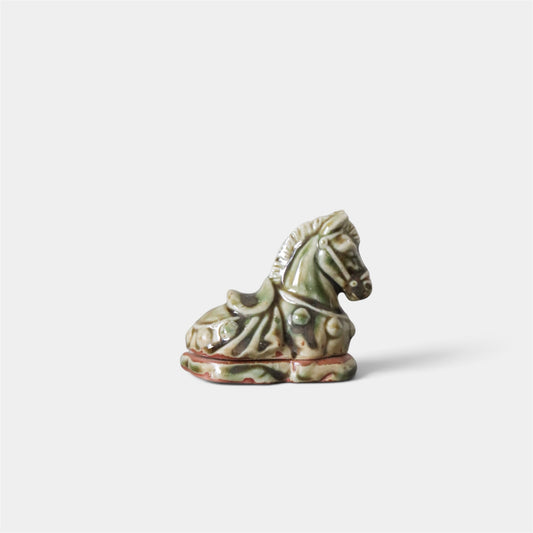 Vintage Japanese Horse Kogo Incense Container