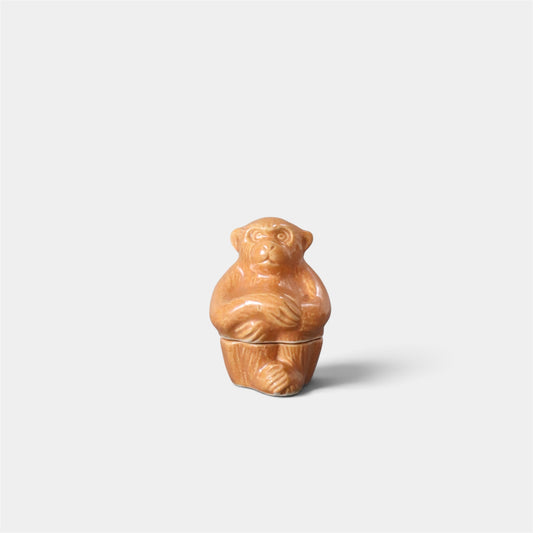 Vintage Japanese Monkey Kogo Incense Container