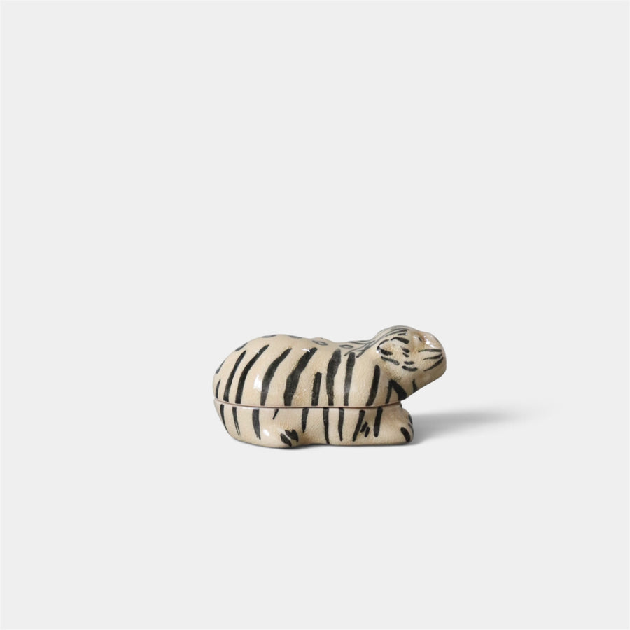 Vintage Japanese Tiger Kogo Incense Container