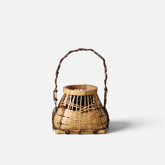 Vintage Japanese Bamboo Hanakago Small Ikebana Flower Basket