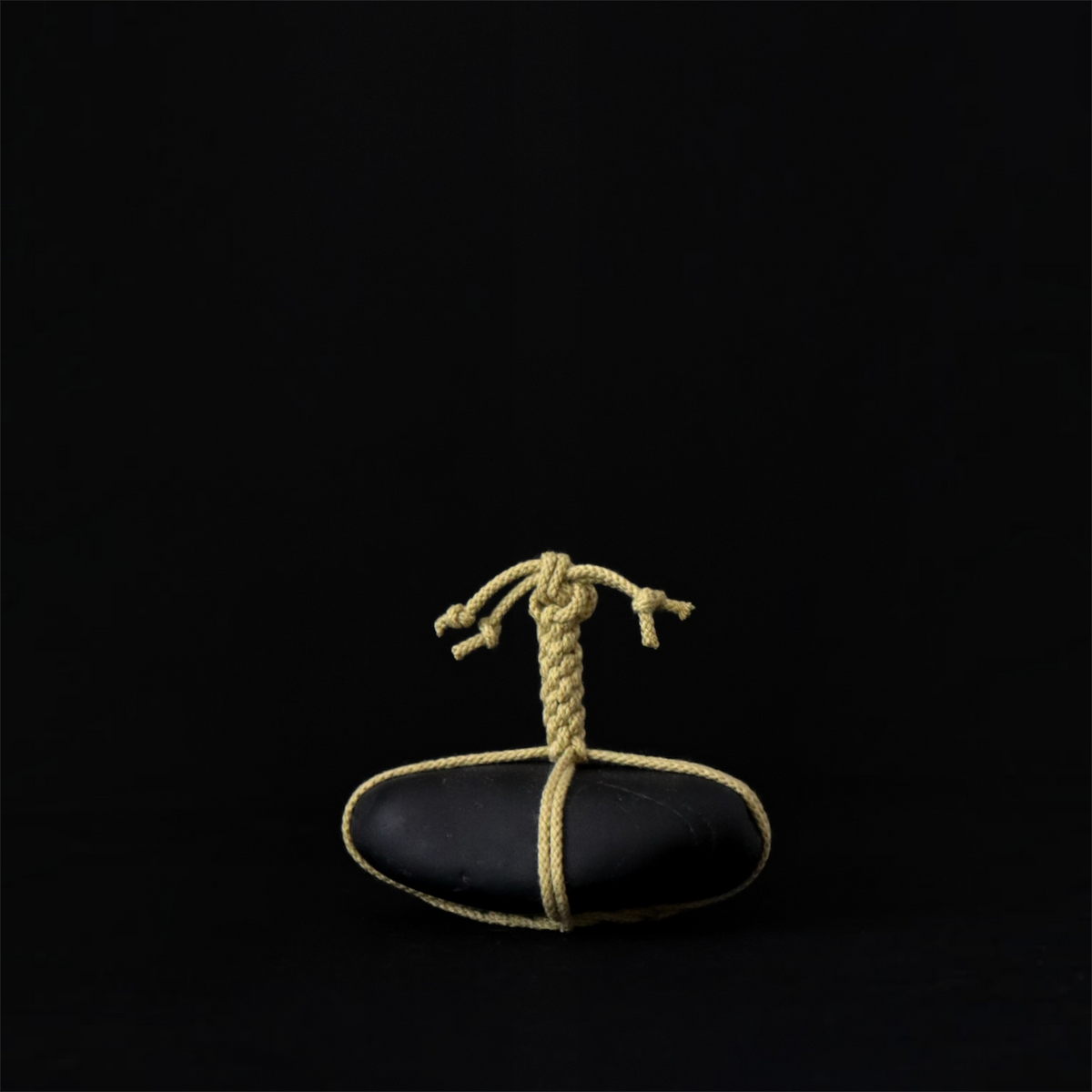 Japanese Sekimori Stone Nachi Black Stone×Matcha Green Cord