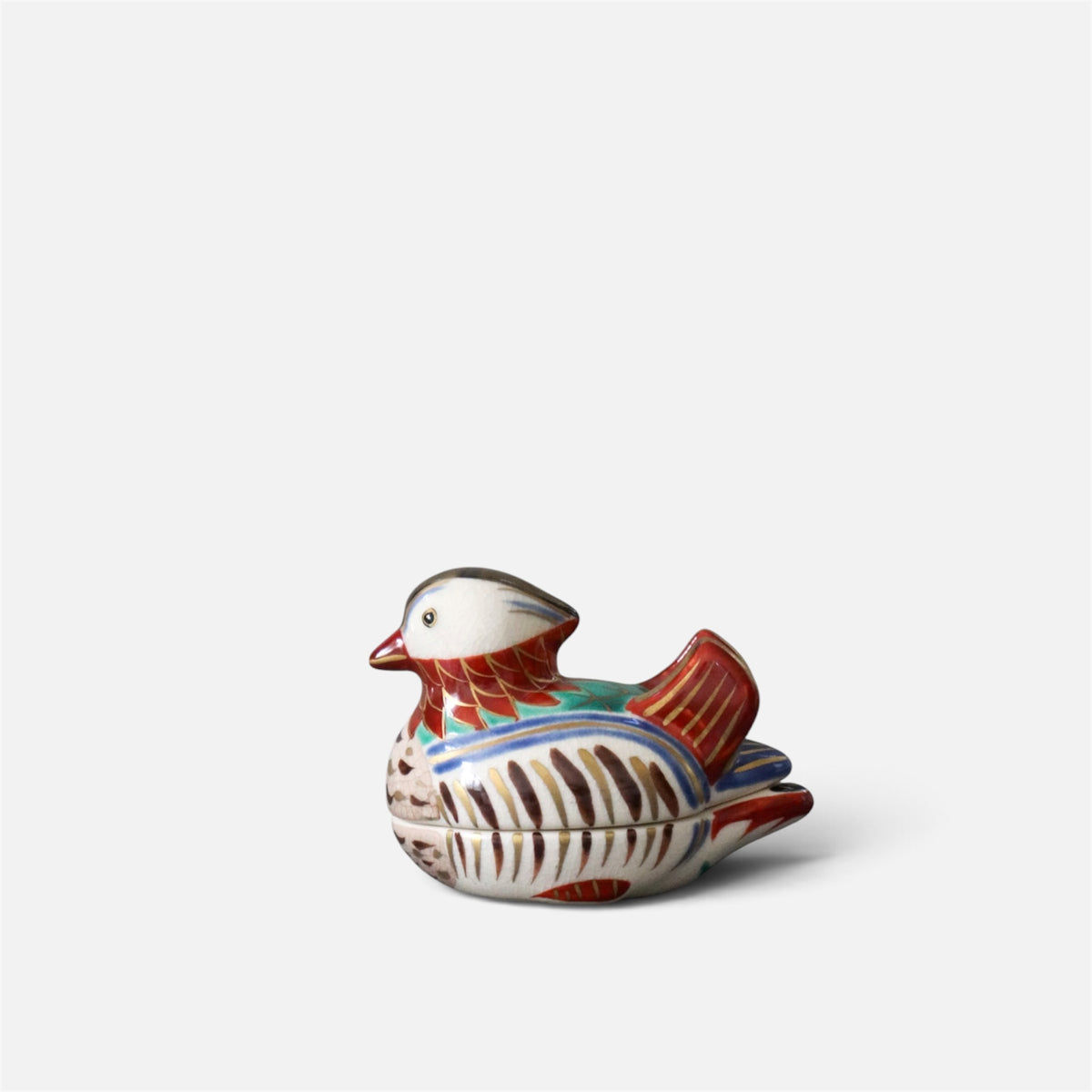 Japanese Mandarin Duck Kogo Incense Box