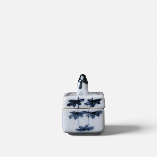 Vintage Japanese Blue and White Kogo Incense Box