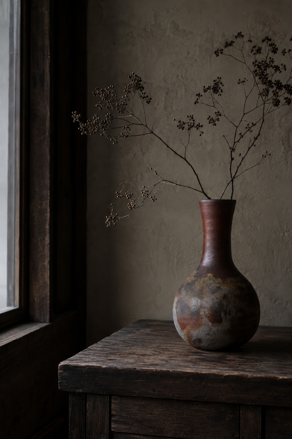 Japanese Bizen Ware Vase by Motomu Kadono