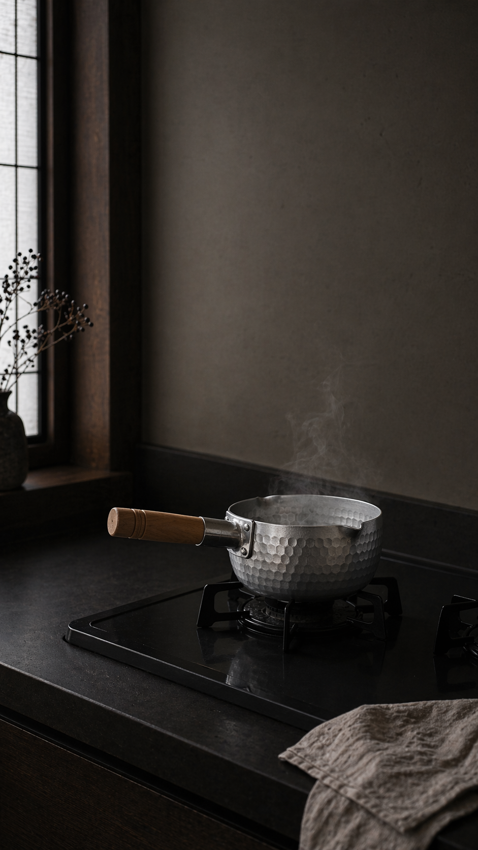 Japanese Yukihira Saucepan 20cm IH Compatible Aluminum Hammered Pot